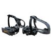 Pedals with Toe Clips and Straps Combo