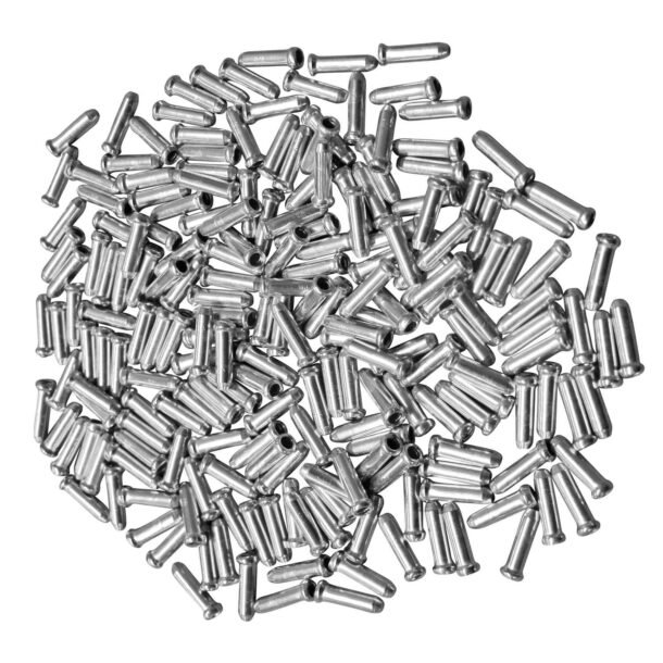 Positz Workshop Pack of 200 Universal Bicycle Crimp Caps for Inner Cable Ends