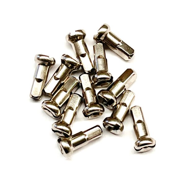 Positz Standard J Bend Bike Spokes and Nipples - Stainless Steel, Silver, 14G/2mm (12 Pack) - Image 5