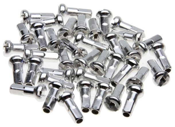 Positz Standard J Bend Bike Spokes and Nipples - Stainless Steel, Silver, 14G/2mm (12 Pack) - Image 3