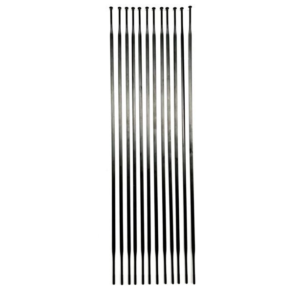Positz Aero Bladed Race Spokes Black and Nipples 14G (12 Pack) - Image 3