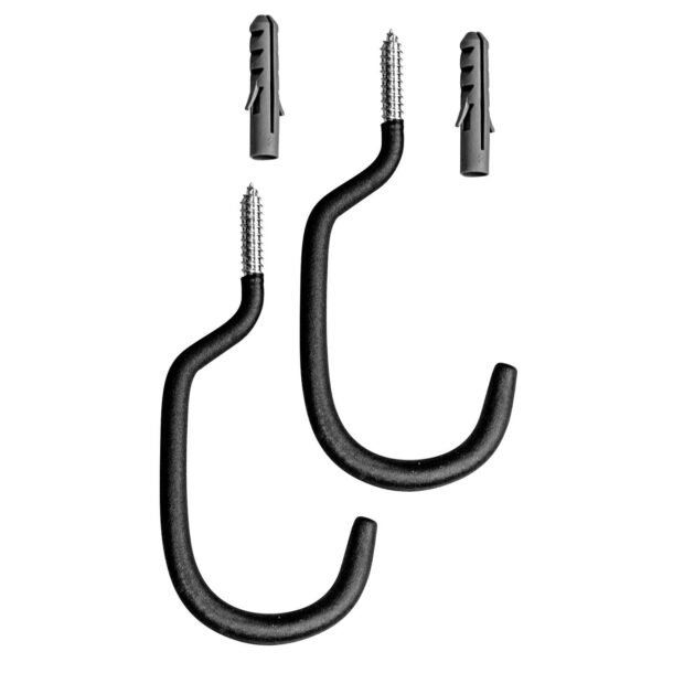 Positz Indoor Bicycle Storage Garage Ceiling Hooks - Size Large (Set of 2)